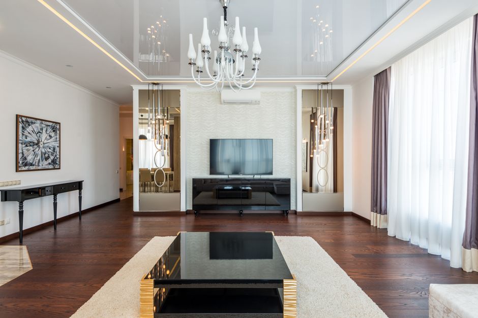 Elegant living room featuring a custom sofa