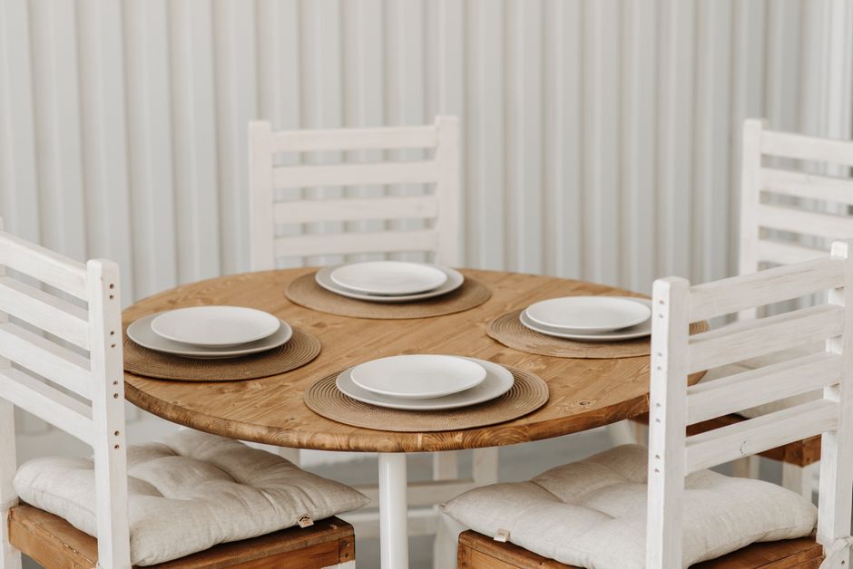 Handcrafted custom wood dining table